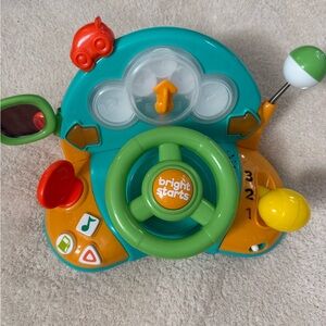 Bright Starts Teal & Green Baby Steering Wheel Activity Toy